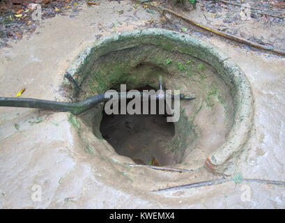 Cu Chi Tunnel Eingang in der Nähe von Saigon Vietnam Stockfoto