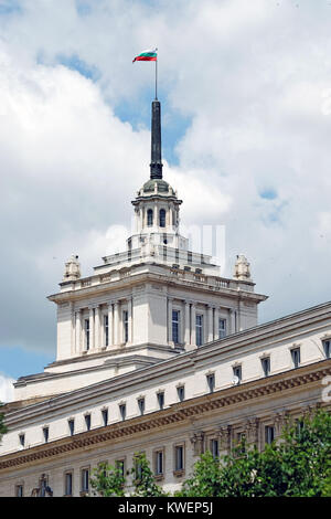 Nationalversammlung (ehemalige kommunistische Partei Haus), am Platz der Unabhängigkeit in Sofia, Bulgarien Stockfoto