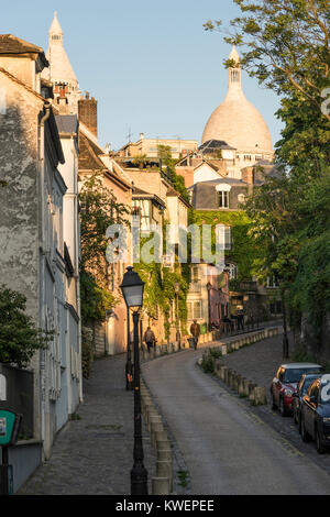 Basilika von Sacré Coeur und Montmartre, Paris, Frankreich Stockfoto