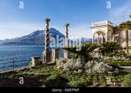 Varenna, Comer See, Villa Monastero, Garten, Seeblick Stockfoto