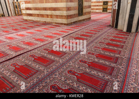 Hebron, Palästina, 8. Januar 2011: Der Gebetsraum der Moschee in Hebron Abraham Stockfoto