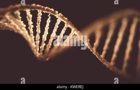 3D-Darstellung. Bunte DNA-Molekül. Konzept Bild einer Struktur des genetischen Codes. Stockfoto