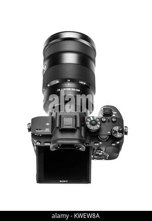 Sony Alpha A7R III spiegellosen Digitalkamera. Stockfoto