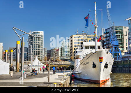 Sandy-Tor-Hafen in der Hafen City Hamburg, Deutschland, Europa, Sandtorhafen in der Hafencity von Hamburg, Deutschland, Europa Stockfoto