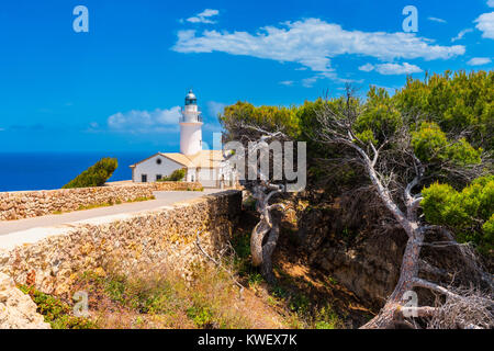 Leuchtturm in Capdepera Mallorca Spanien Stockfoto