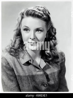 Evelyn Ankers (1918-1985), US-amerikanische Schauspielerin als "Die Königin der Screamers" für ihre Rollen in den Universal Pictures Horror Filme bekannt während der 1940er Jahre. Weitere Informationen finden Sie unten. Stockfoto