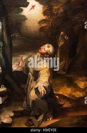 Der hl. Franziskus die Wundmale empfängt per Il Barocci (Federico Barocci: c 1528-1612), Öl auf Leinwand, 1585 Stockfoto