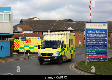 Allgemeine Ansichten von St. Richards Krankenhaus, Chichester, West Sussex, UK. Stockfoto