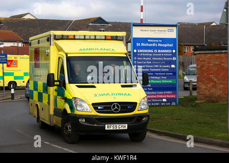 Allgemeine Ansichten von St. Richards Krankenhaus, Chichester, West Sussex, UK. Stockfoto