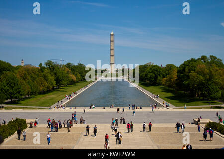 Das Lincoln Memorial ist eine US-amerikanische National Monument errichtet der 16. Präsident der Vereinigten Staaten Abraham Lincoln, zu ehren. Washington DC. Stockfoto