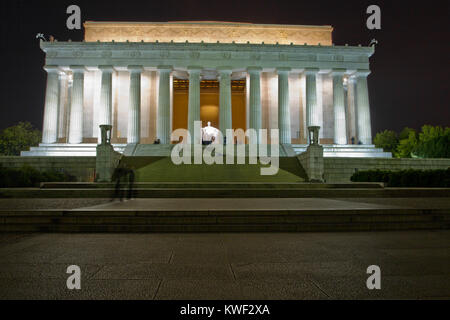 Das Lincoln Memorial ist eine US-amerikanische National Monument errichtet der 16. Präsident der Vereinigten Staaten Abraham Lincoln, zu ehren. Washington DC. Stockfoto