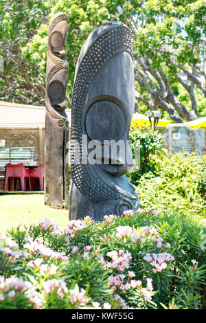 Holz schnitzen in Noumea, Neukaledonien Stockfoto