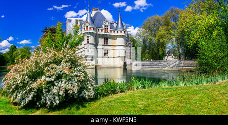 Beeindruckende Azay-le-Rideau, Loire Tal, Frankreich. Stockfoto