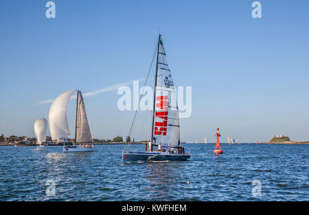 Australien, New South Wales, teilnehmenden Yachten der Newcastle Cruising Yacht Club 2014 Audi IRC australischen Championshipentering Newcastle eingeben Stockfoto