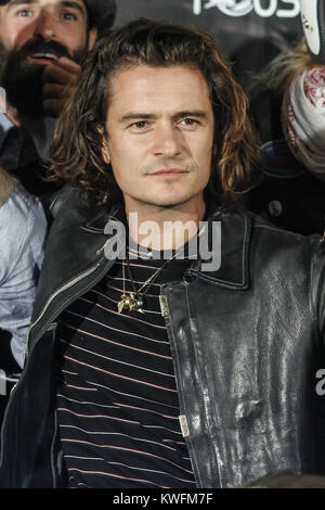 SAN SEBASTIAN, SPANIEN - 26. SEPTEMBER: Schauspieler Orlando Bloom die "Die fettigen Händen Prediger Premiere auf dem Kursaal Palace während der 62 San Sebastian International Film Festival am 26. September 2014 in San Sebastian, Spanien Personen: Orlando Bloom besucht Stockfoto