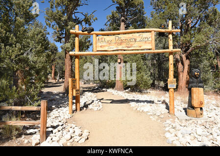 FAWNSKIN, Kalifornien - 25. SEPTEMBER 2016: die Natur zu entdecken. Outdoor Education Area im Big Bear Discovery Center, Big Bear Lake, Kalifornien Stockfoto