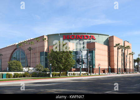 ANAHEIM, Ca, 17. MÄRZ 2017: im Honda Center in Anaheim, Kalifornien. Die Arena ist die Heimat der Anaheim Ducks in der National Hockey League und die Los Stockfoto