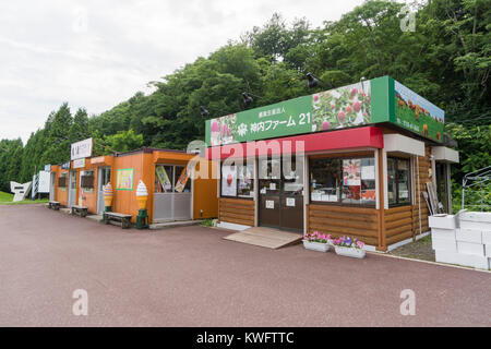 Michinoeki Tsurunuma Urausu Kabato, Bezirk, Stadt, Hokkaido, Japan Stockfoto