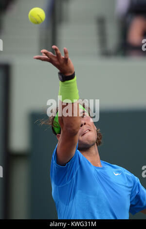 KEY BISCAYNE, FL - MÄRZ 25: Rafael Nadal Vs Radek Stepanek an der Sony Ericsson Open am Crandon Park Tennis Centre am 25. März 2012 in Key Biscayne, Florida. Personen: Rafael Nadal Stockfoto