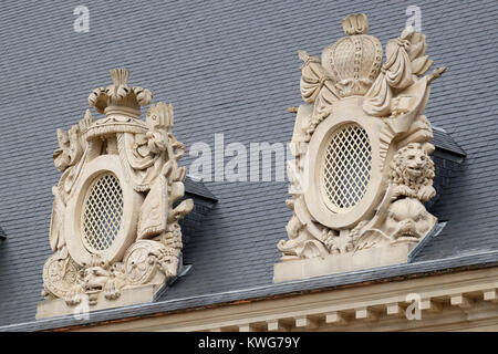 Vent im Dach von Les Invalides, Paris, Frankreich Stockfoto