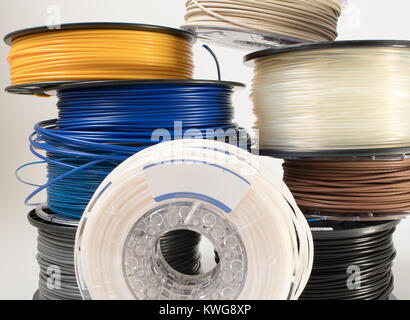 Filament für 3D-Druck Stockfoto
