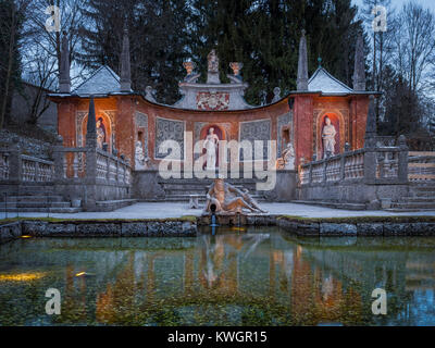 Wasserspiele, das Römische Theater, Schloss Hellbrunn, Salzburg, Österreich, Europa Stockfoto