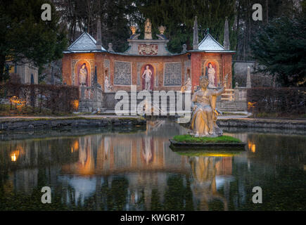 Wasserspiele, das Römische Theater, Schloss Hellbrunn, Salzburg, Österreich, Europa Stockfoto