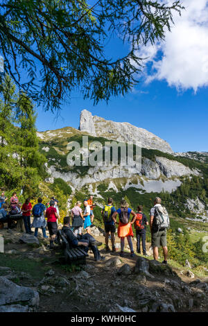 Die Tauplitzalm, Alm, Hochplateau in der Steiermark, in der Nähe von Bad Mitterndorf, Österreich, Teil der Toten bergen, Wanderung entlang der Six-Lakes hikin Stockfoto