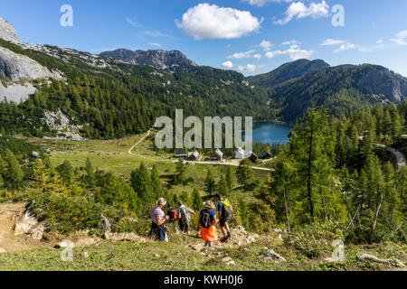 Die Tauplitzalm, Alm, Hochplateau in der Steiermark, in der Nähe von Bad Mitterndorf, Österreich, Teil der Toten bergen, Wanderung entlang der Six-Lakes hikin Stockfoto