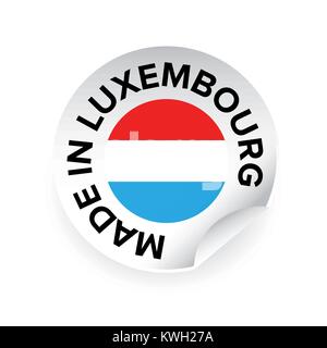 In Luxemburg label Tag gemacht Stock Vektor