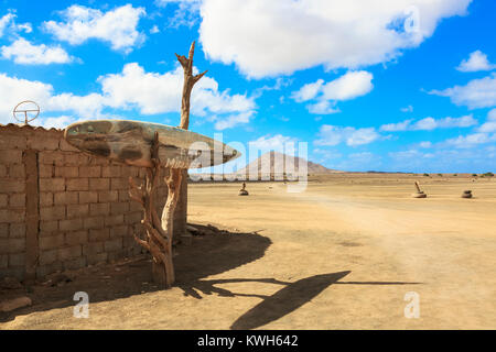 Bar Mirage auf Terra Boa Wüste in der Nähe von Monte Grande, der Insel Sal, Salinas, Kap Verde, Afrika Stockfoto