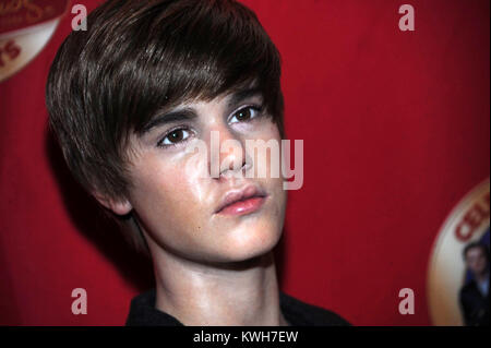 NEW YORK - 15. März: Justin Bieber stellt seine Wachs arbeiten bei Madame Tussauds am 15. März 2011. Am 15. März 2011 in New York City People: Justin Bieber Stockfoto