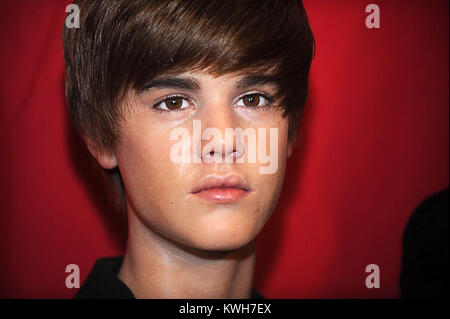 NEW YORK - 15. März: Justin Bieber stellt seine Wachs arbeiten bei Madame Tussauds am 15. März 2011. Am 15. März 2011 in New York City People: Justin Bieber Stockfoto