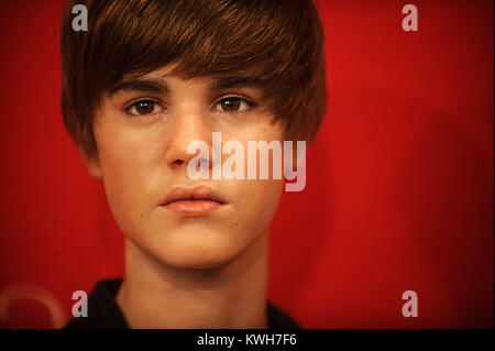 NEW YORK - 15. März: Justin Bieber stellt seine Wachs arbeiten bei Madame Tussauds am 15. März 2011. Am 15. März 2011 in New York City People: Justin Bieber Stockfoto