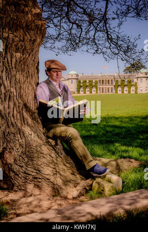 Künstler Jeremy Houghton in Goodwood House, als er Artist in Residence im Jahr 2016 war. Stockfoto