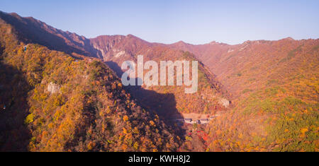 Luftaufnahme herbst Naejangsan Nationalpark, Südkorea. Stockfoto