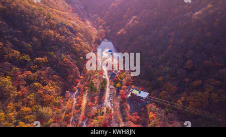 Luftaufnahme herbst Naejangsan Nationalpark, Südkorea. Stockfoto