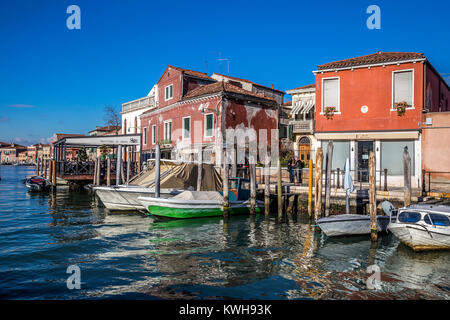 Die malerische Insel Murano, berühmt für seine Glasherstellung in der Lagune von Venedig an der Adria Küste Stockfoto