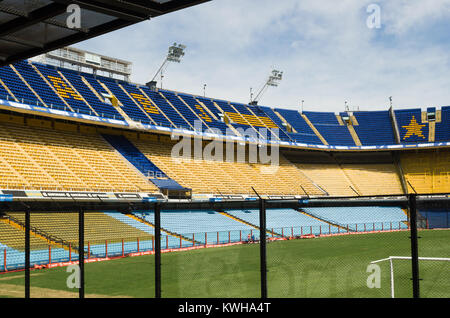 Buenos Aires, Argentinien, 28 Dezember - 2015: La Bombonera Football Stadium (Alberto, José Armando Stadion), Boca Juniors Stadion Stockfoto