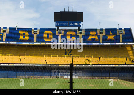Buenos Aires, Argentinien, 28 Dezember - 2015: La Bombonera Football Stadium (Alberto, José Armando Stadion), Boca Juniors Stadion Stockfoto