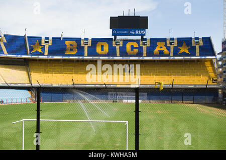 Buenos Aires, Argentinien, 28 Dezember - 2015: La Bombonera Football Stadium (Alberto, José Armando Stadion), Boca Juniors Stadion Stockfoto