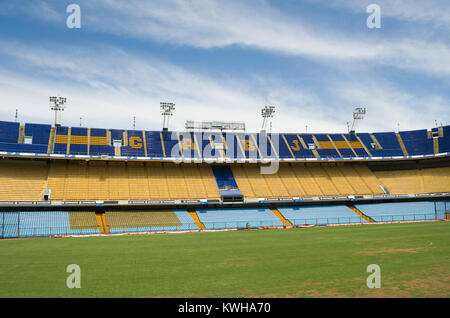 Buenos Aires, Argentinien, 28 Dezember - 2015: La Bombonera Football Stadium (Alberto, José Armando Stadion), Boca Juniors Stadion Stockfoto