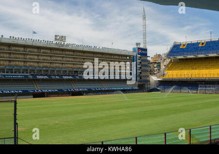 Buenos Aires, Argentinien, 28 Dezember - 2015: La Bombonera Football Stadium (Alberto, José Armando Stadion), Boca Juniors Stadion Stockfoto