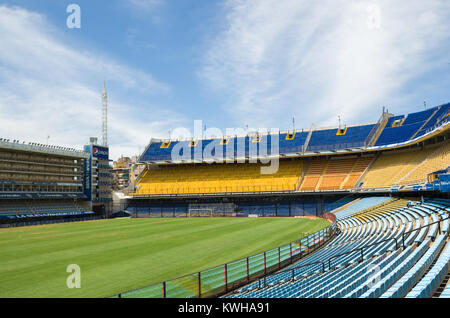 Buenos Aires, Argentinien, 28 Dezember - 2015: La Bombonera Football Stadium (Alberto, José Armando Stadion), Boca Juniors Stadion Stockfoto