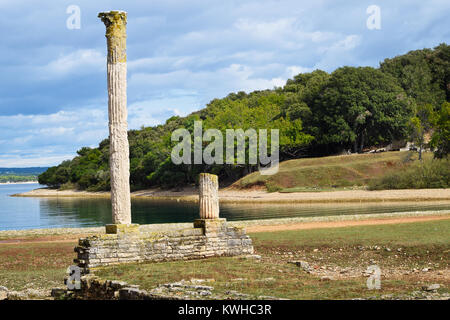 Ruinen der römischen Villa in Brijuni Insel in Kroatien. Stockfoto