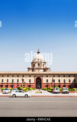 NEW DELHI, INDIEN - 18 September: Rashtrapati Bhavan ist die offizielle Homepage des Präsidenten von Indien am 18 September, 2013, New Delhi, Indien. Stockfoto