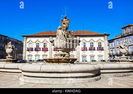 Die Braga Rathaus ist ein Wahrzeichen in Braga, Portugal. Dort ist die Camara Municipal, der Stadt der lokalen Regierung. Stockfoto