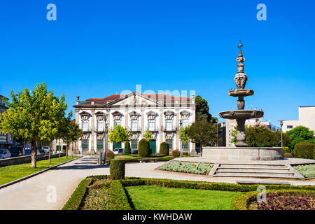 Springbrunnen im Zentrum von Braga, Portugal Stockfoto