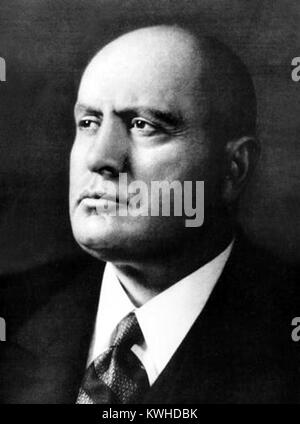 Benito Mussolini, Benito Amilcare Andrea Mussolini, italienischer Politiker und Führer der Nationalen Faschistischen Partei Stockfoto