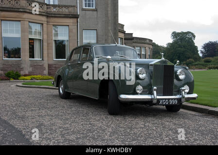 1959 Modell Dunkelgrün Rolls Royce Silver Cloud II Luxus Exotische britische Auto Gleneagles Hotel Auchterarder Perthshire Schottland Großbritannien Stockfoto